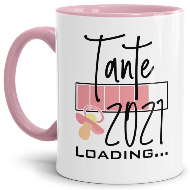Bild von Tasse Loading - Du wirst Tante 2021 - Rosa