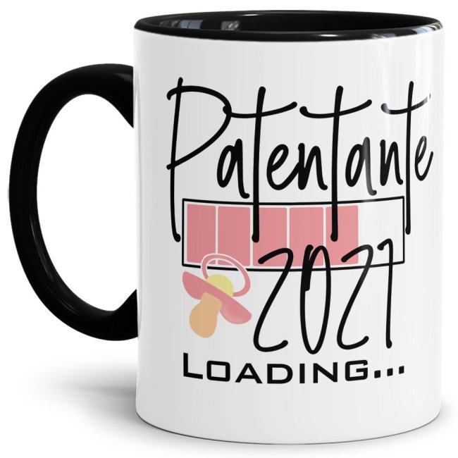 Bild von Tasse Loading - Du wirst Patentante 2021 - Schwarz