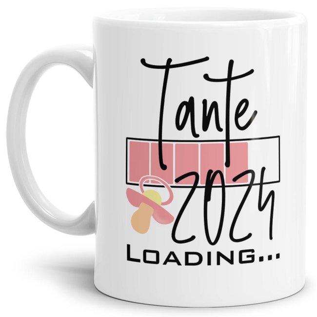 Bild von Tasse Loading - Du wirst Tante 2024 - Weiß