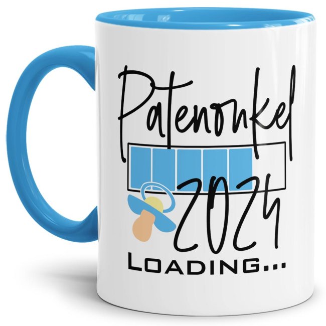 Bild von Tasse Loading - Du wirst Patenonkel 2024 - Hellblau
