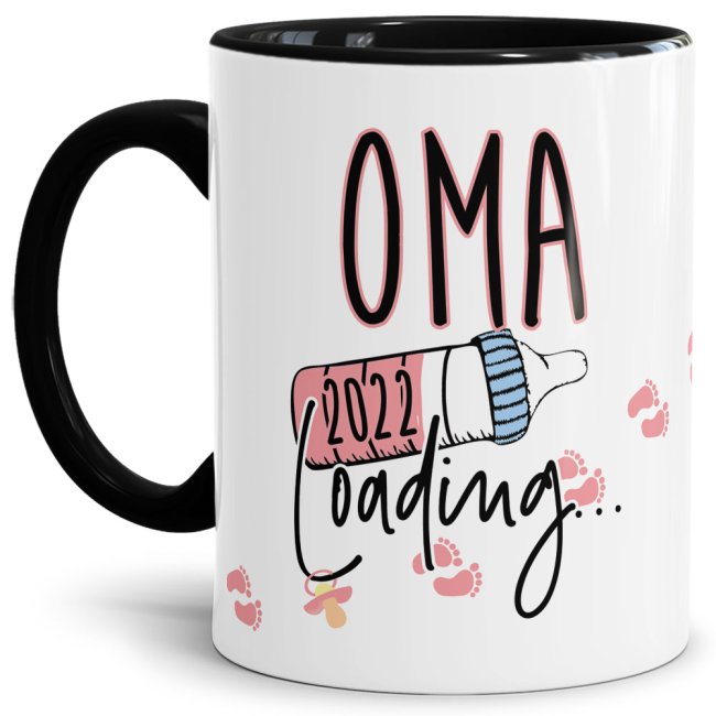 Bild von Tasse Babynews - Du wirst Oma 2022 - Schwarz