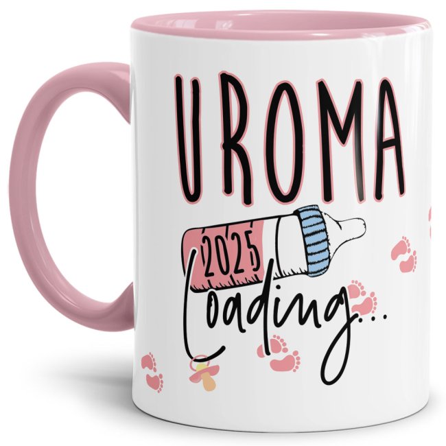 Bild von Tasse Babynews - Du wirst Uroma 2025 - Rosa