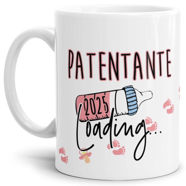 Bild von Tasse Babynews - Du wirst Patentante 2025 - Weiß