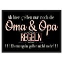 Bild von PR Print Royal Fußmatte mit Spruch - Oma & Opa Regeln - Fußabtreter als Geschenkidee für die Großeltern - rutschfest, 60 x 40 cm