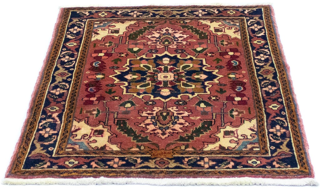 Bild von morgenland Wollteppich "Heriz Teppich handgeknüpft rosa", rechteckig, 10 mm Höhe, handgeknüpft