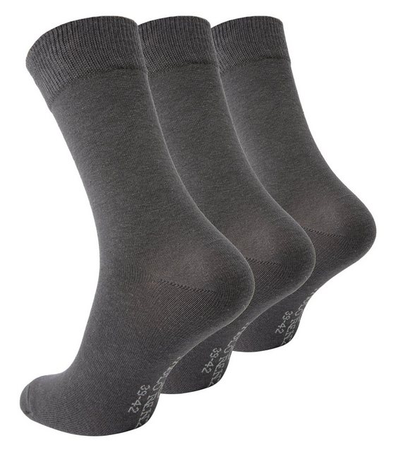 Bild von Paolo Renzo® Business Socken 3/6/12/18 oder 36 Paar - Größen 39/42 und 43/46 - Dunkelgrau / 43-46 / 3