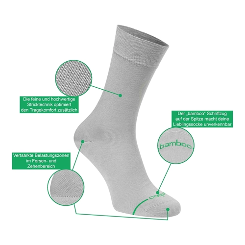 Bild von Paolo Renzo® Unisex Bambus Businesssocken 12 Paar - Größe 35/38 - Schwarz