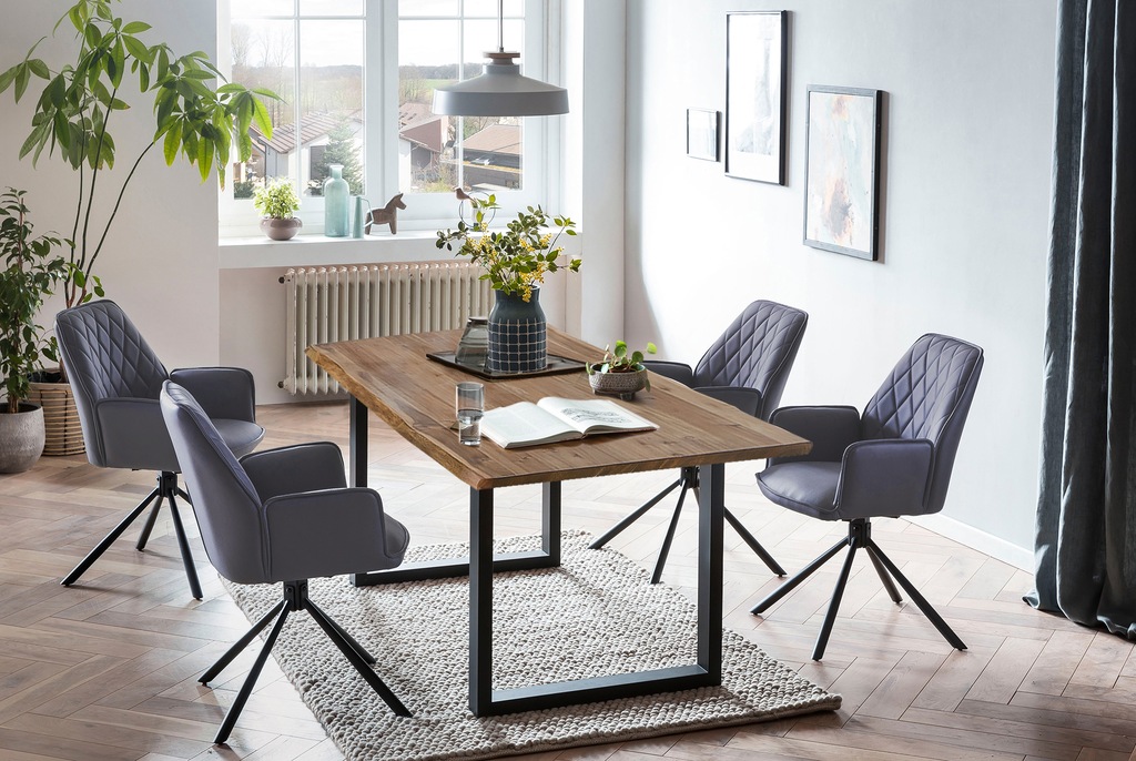 Bild von SalesFever Essgruppe, (Set, 5 tlg.), Stühle mit 360 Grad Drehplatte unter der Sitzfläche