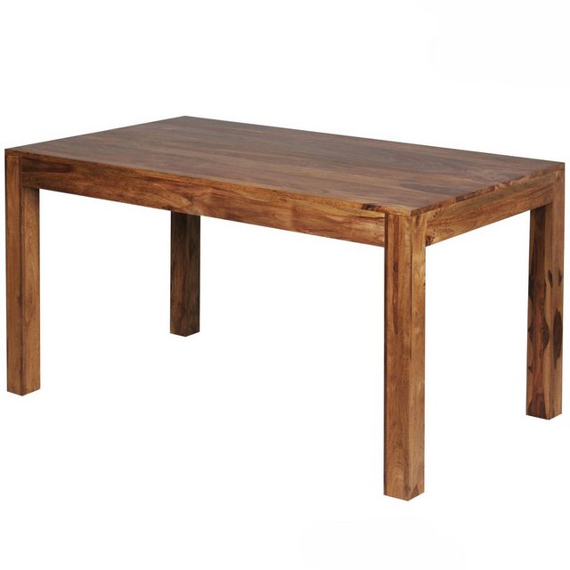Bild von KADIMA DESIGN Massiver Sheesham Esstisch, 140x80 cm, modernes Design, stabile Standbeine, einfache Pflege, ideal für Esszimmer und Küche