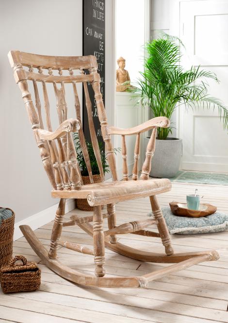 Bild von Schaukelstuhl BONANZA Teak Holz Braun