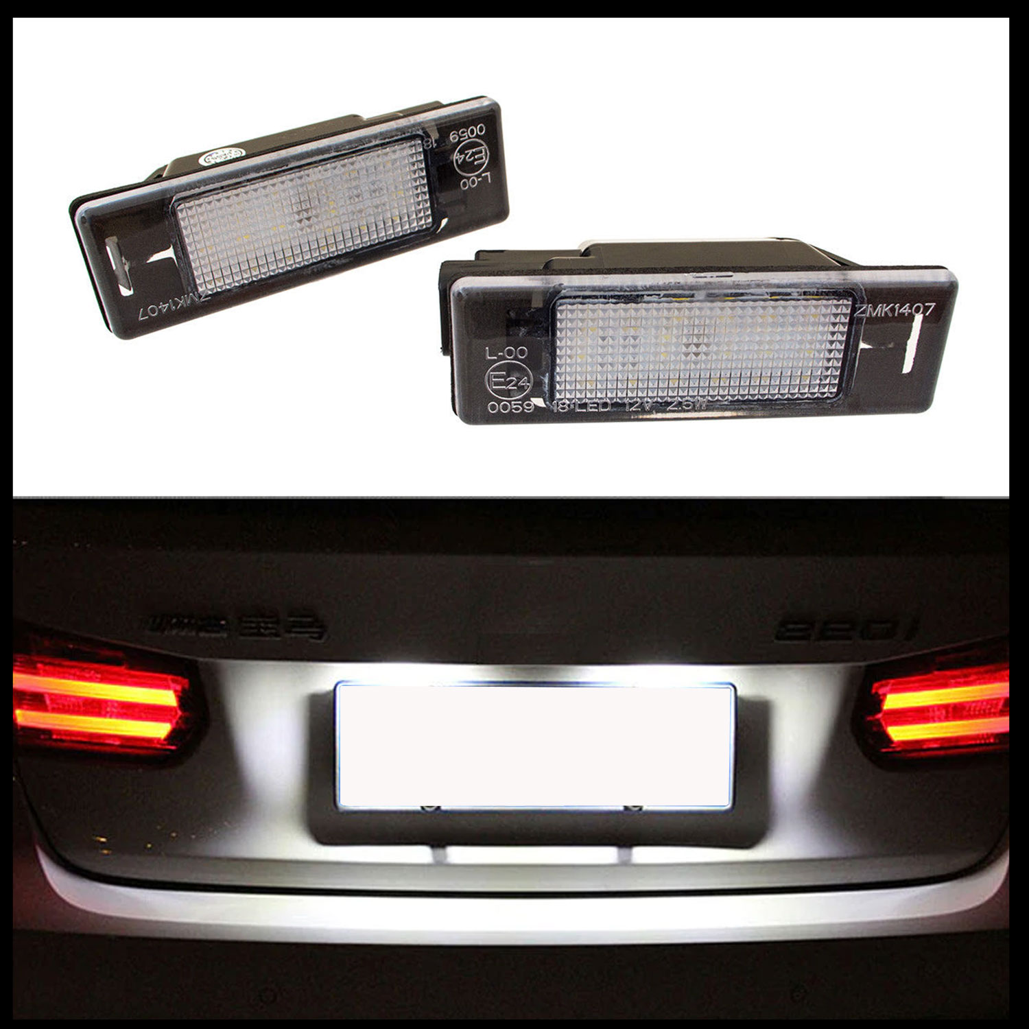 Bild von LED PREMIUM Kennzeichenbeleuchtung für Citroen Berlingo I II C2 C3 C4 C5 C6 DS3