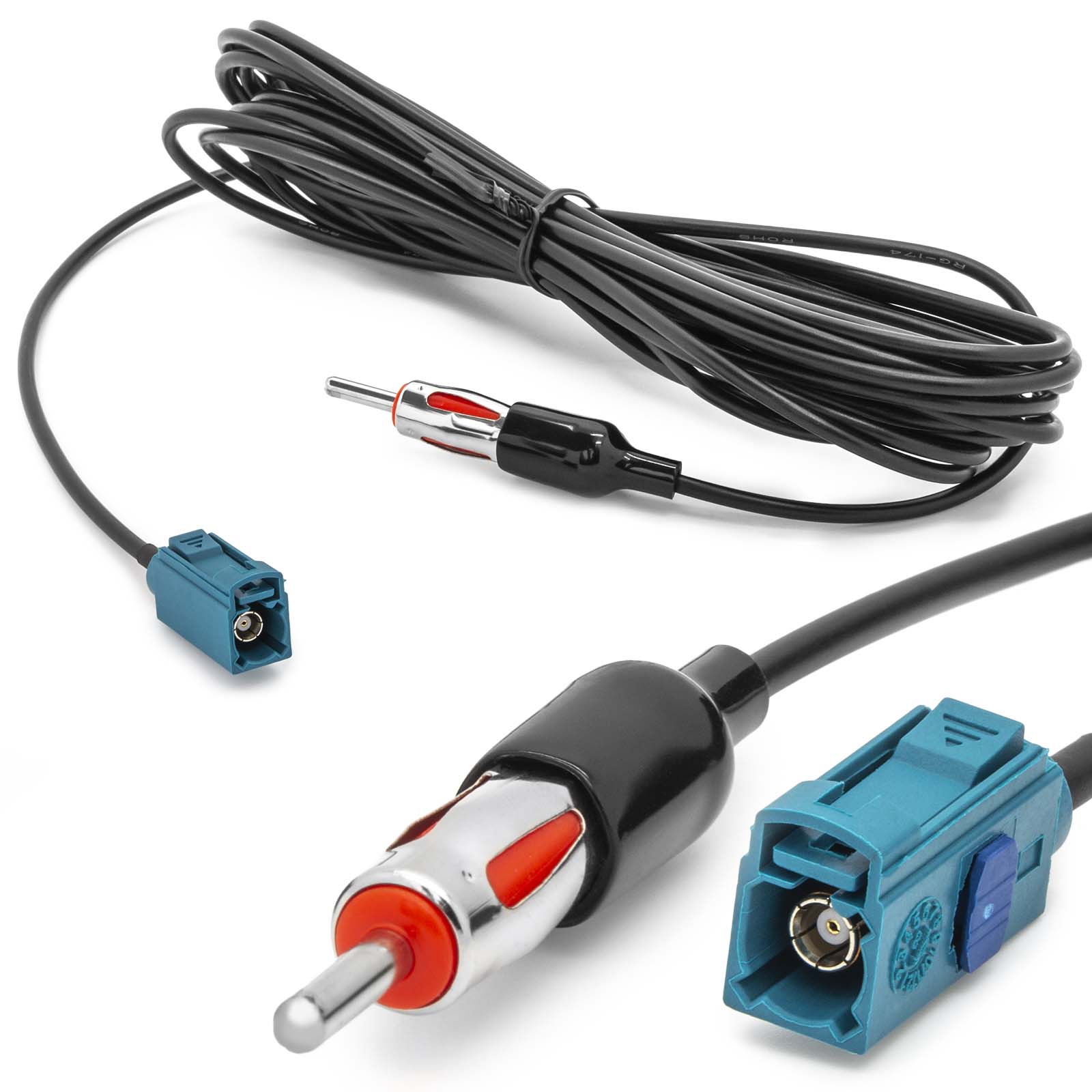 Bild von Antennen Adapter FAKRA Buchse (F) auf DIN Stecker (M) 150 Ohm 5,5 Meter Kabel