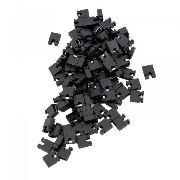 Bild von 100 Jumper Kurzschlussbrücken 2.54mm schwarz