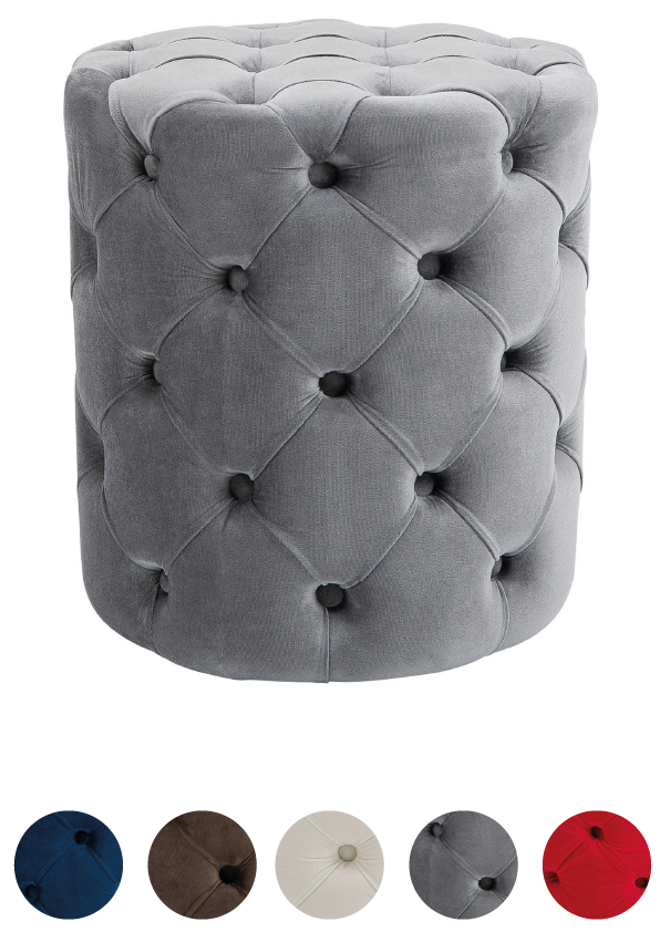 Bild von Sitzhocker M Samt - Schminktischhocker Polsterhocker Sitzpouf-versch. Farben