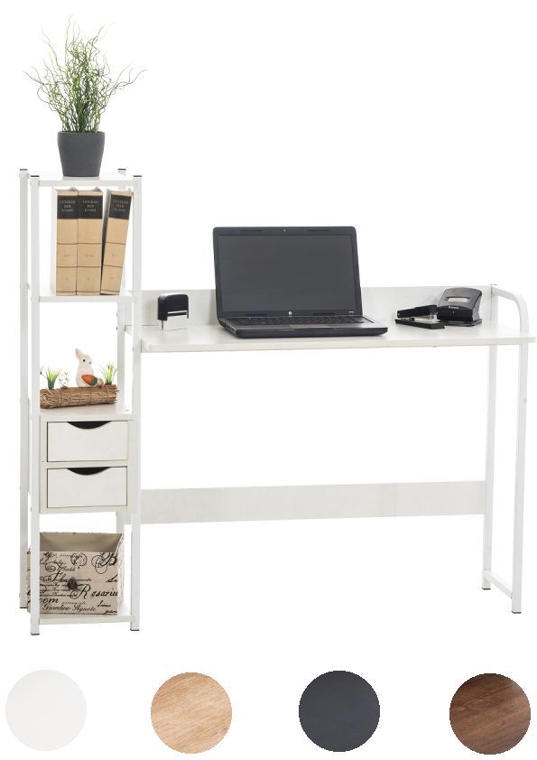 Bild von Schreibtisch+Schubladen+Regal- Bürotisch PC Home Office-versch. Farben