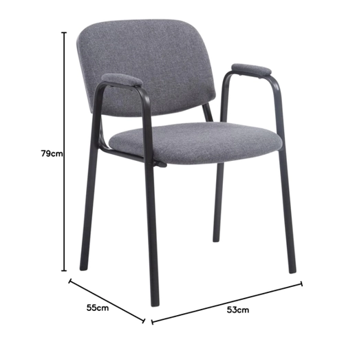 Bild von CLP 4er Set Besucherstühle Ken Pro Stoff