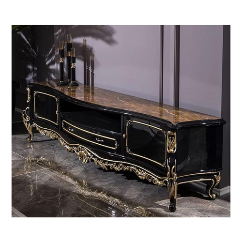 Bild von Casa Padrino TV-Schrank Luxus Barock Schwarz/Gold