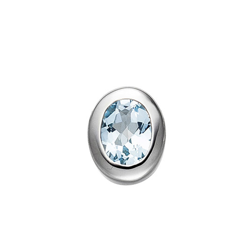 Bild von SIGO Anhänger oval 925 Sterling Silber mit Blautopas