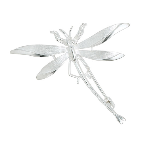 Bild von SIGO Brosche Anhänger Libelle 925 Sterling Silber mattiert