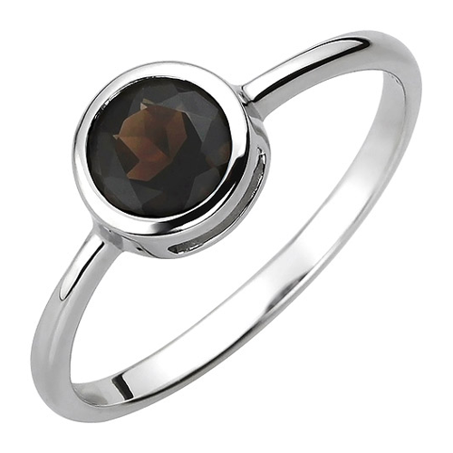Bild von SIGO Damen Ring 925 Sterling Silber mit Rauchquarz