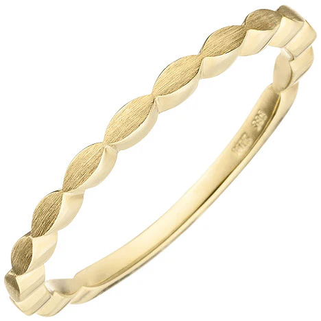 Bild von SIGO Damen Ring zart 585 Gold Gelbgold matt Goldring