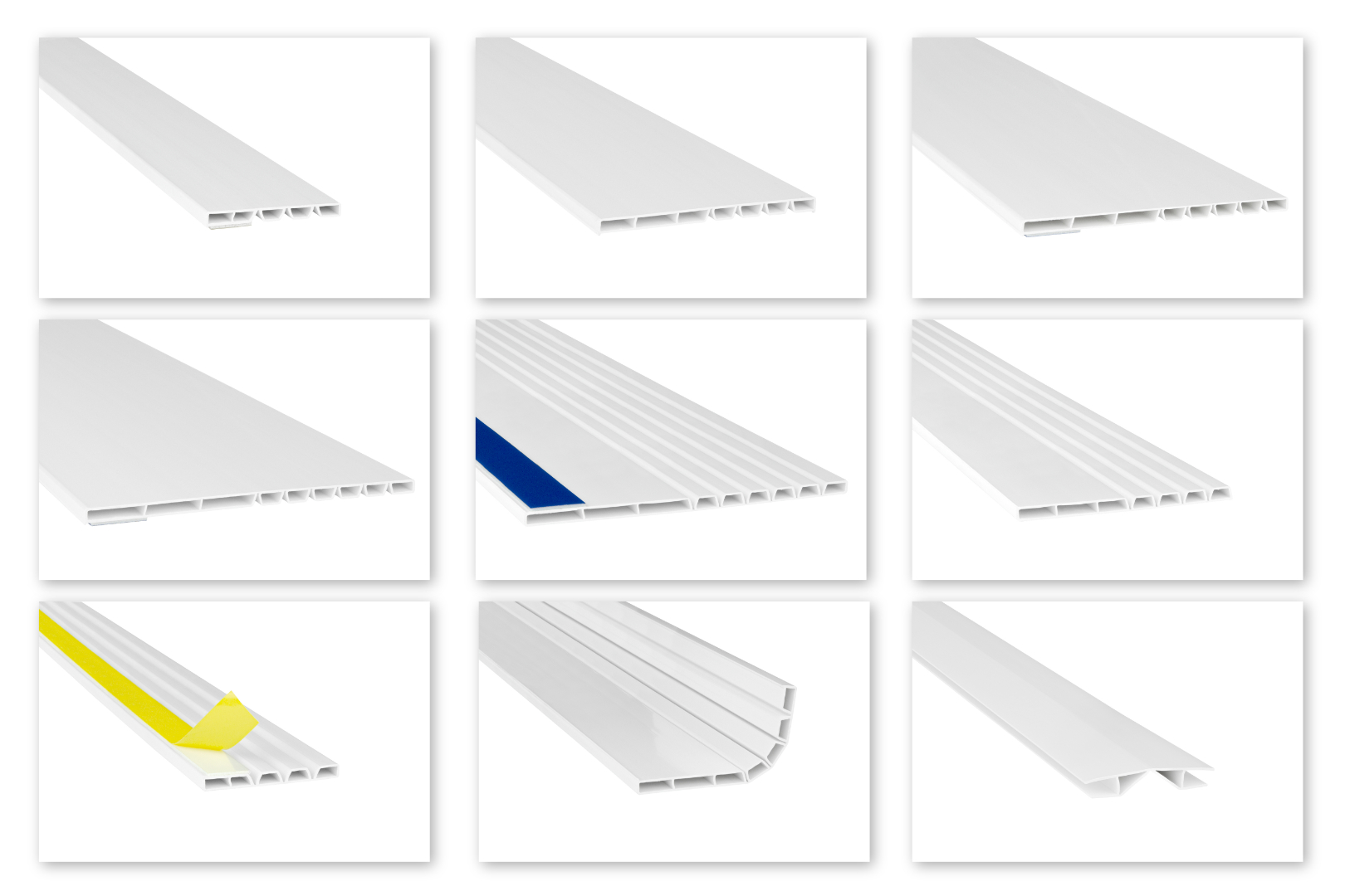 Bild von Hohlkammerleisten flexibel PVC weiÃ 2m - Auswahl Deckleisten & Verbindungen - HJ