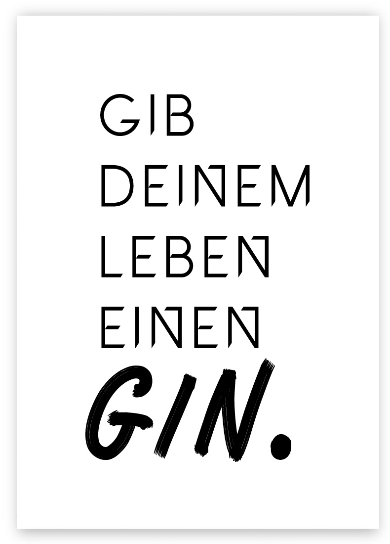 Bild von Postkarte | Gib deinem Leben einen Gin!