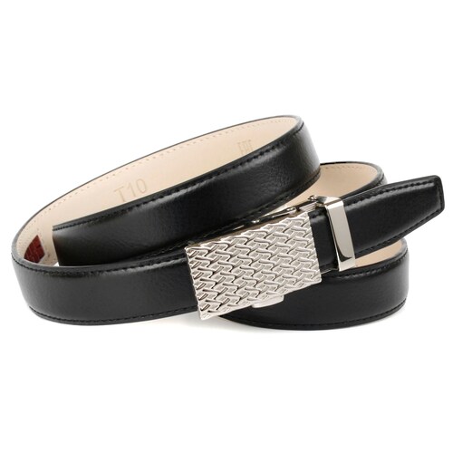 Bild von Anthoni Crown Ledergürtel, Stilvoller Gürtel in schwarz, elegante Schließe