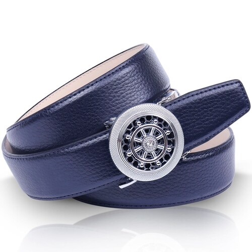 Bild von Anthoni Crown Ledergürtel, Leicht bombiert, mit Metallic-Finish
