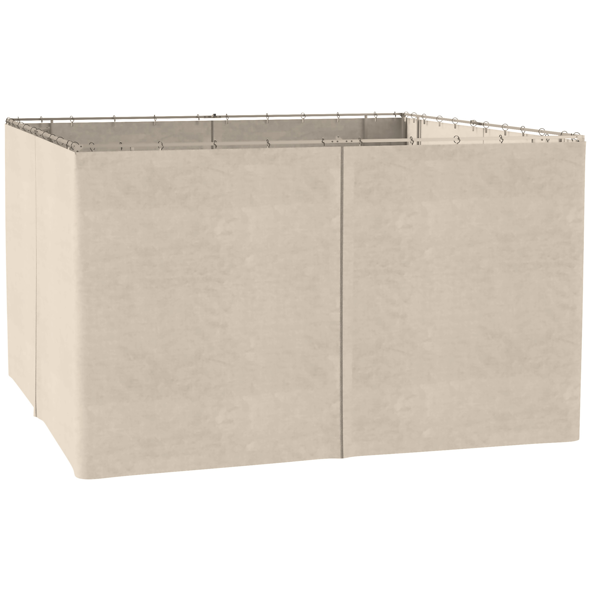Bild von Outsunny Pavillon 3x4 m mit 4 Seitenteilen, Partyzelt aus Polyester in Beige, 352 x 205 cm, ideal für Gartenpartys   Aosom.de