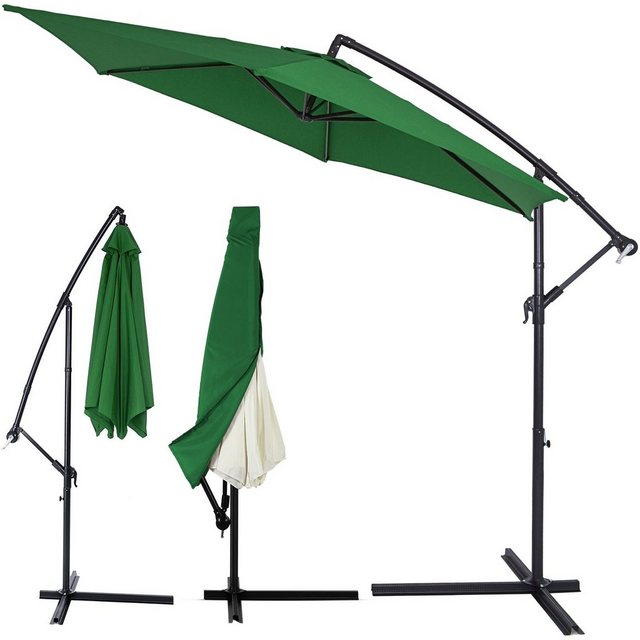 Bild von Ampelschirm Grün Alu Ø330cm UV-Schutz 30+ mit Abdeckung