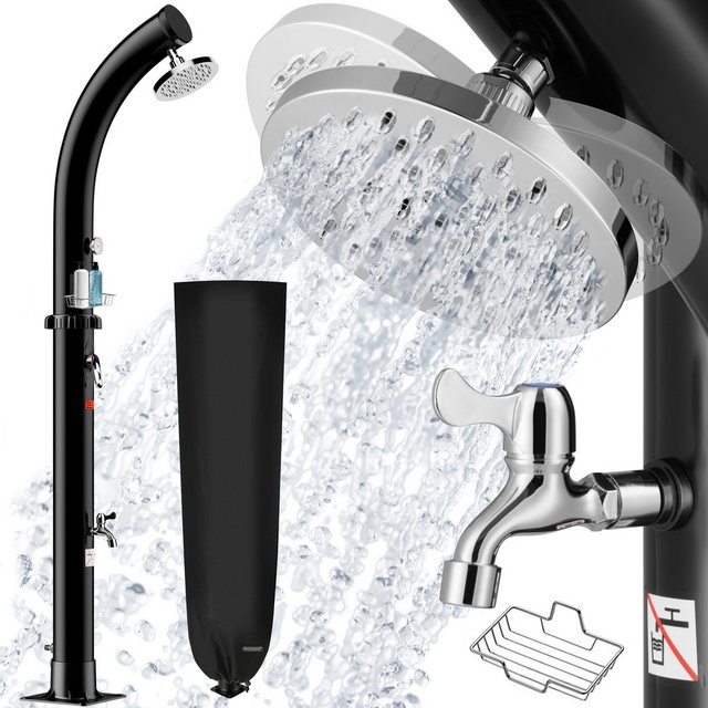 Bild von monzana Solardusche, 20 Liter Duschkopf 360° Schwenkbar max. 60°C Fußdusche Gartenschlauch