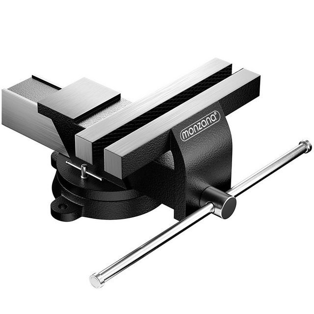 Bild von monzana Schraubstock, 125 mm Spannweite Karbon-Stahl 360° drehbar Amboss Werkstatt