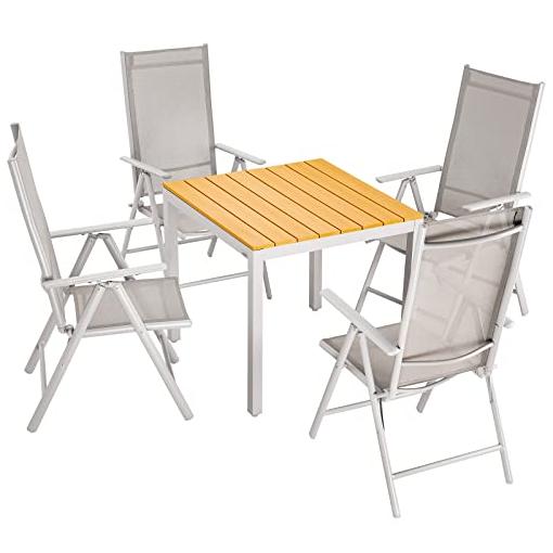 Bild von Garten-Sitzgruppe Bern 5-tlg. Creme Alu WPC