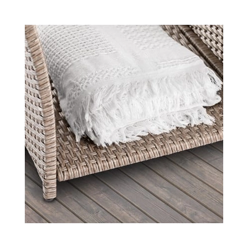 Bild von Polyrattan Beistelltisch Vedis Creme 45x45x40cm