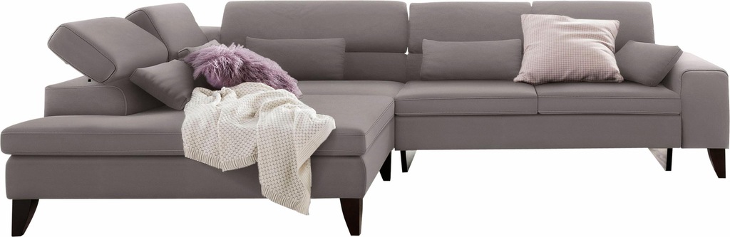 Bild von GALLERY M branded by Musterring Ecksofa "Felicia L-Form", mit Holzfuß, wahlweise mit manuellem oder motorischem Sitzvorzug