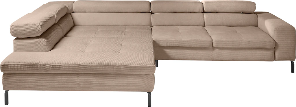 Bild von GALLERY M branded by Musterring Ecksofa "Felicia Due L-Form", Wahlweise mit Sitzvorzug, inkl. Kopfteilverstellung, Sitzhöhe 43 cm