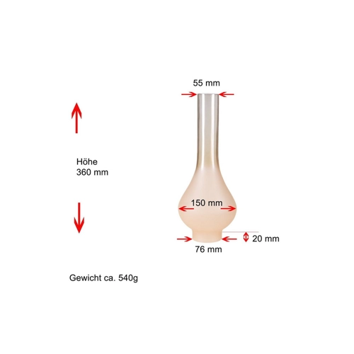 Bild von Home4Living Lampenschirm Zylinderglas für Petroleumlampe