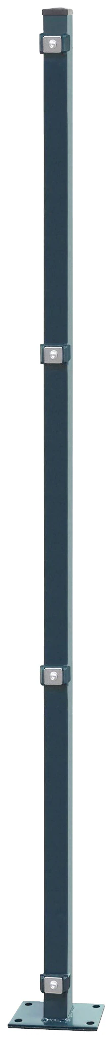 Bild von Arvotec Pfosten mit Bodenplatte 6 x 4 x 189 cm anthrazit für Ein- und Doppelstabmatten