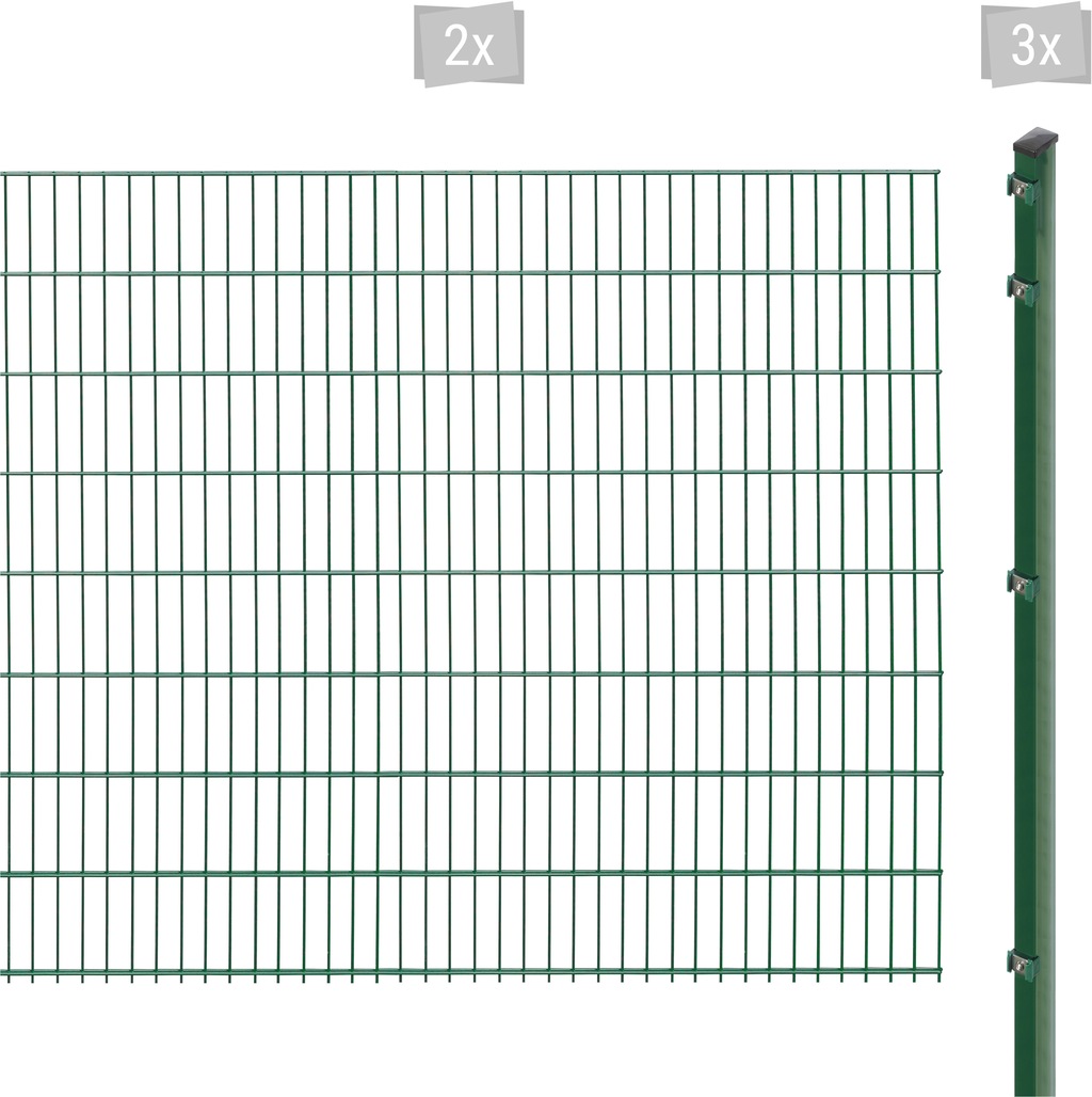 Bild von Arvotec Doppelstabmattenzaun EXCLUSIVE 163 zum Einbetonieren, (Set, 5-St), Zaunhöhe 163 cm, Zaunlänge 2 - 60 m