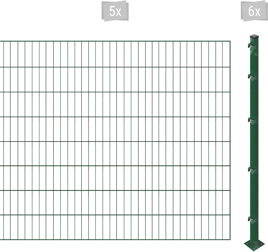 Bild von Arvotec Einstabmattenzaun ESSENTIAL 160 zum Einbetonieren, (Set, 11-St), Zaunhöhe 160 cm, Zaunlänge 2 - 60 m