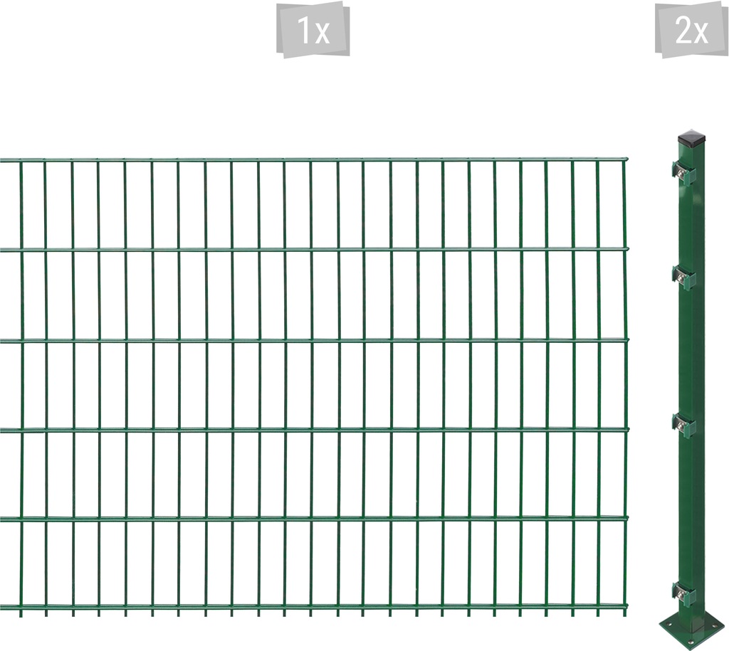 Bild von Arvotec Doppelstabmattenzaun ESSENTIAL 103 zum Aufschrauben, (Set, 3-St), Zaunhöhe 103 cm, Zaunlänge 2 - 60 m