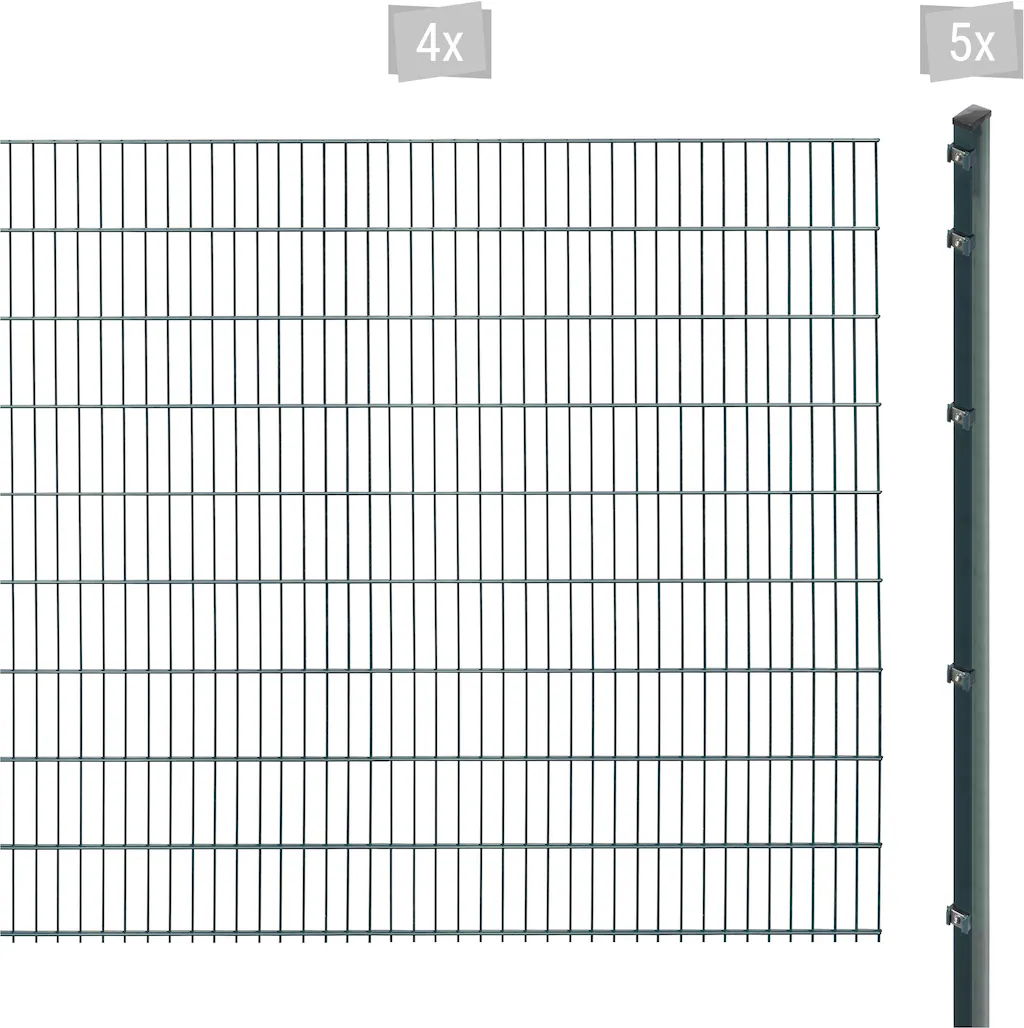 Bild von Arvotec Doppelstabmattenzaun EXCLUSIVE 183 zum Einbetonieren, (Set, 9-St), Zaunhöhe 183 cm, Zaunlänge 2 - 60 m