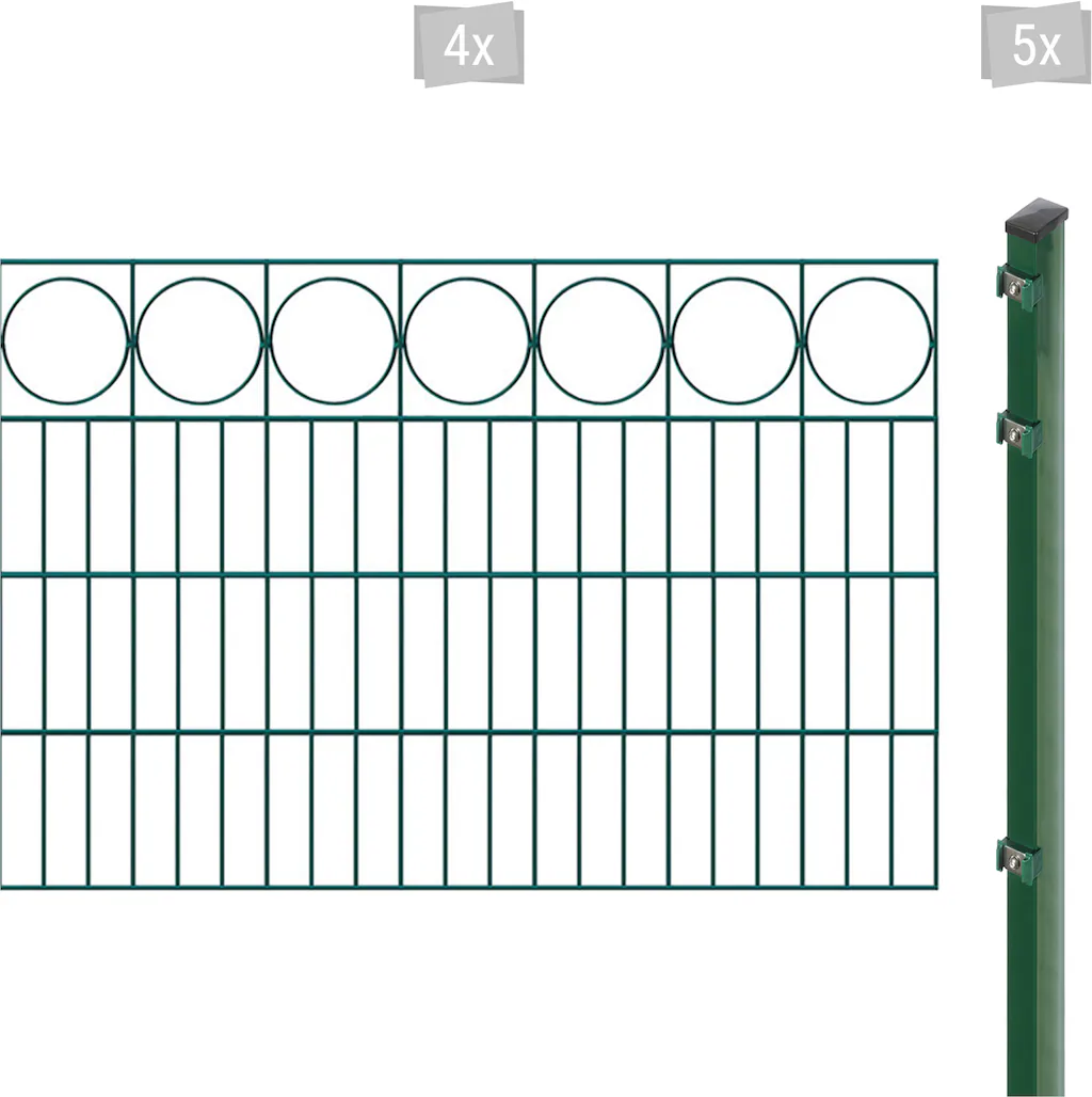 Bild von Arvotec Doppelstabmattenzaun EXCLUSIVE 80 zum Einbetonieren "Ring" mit Zierleiste, (Set, 9-St), Zaunhöhe 80 cm, Zaunlänge 2 - 60 m