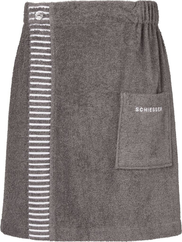 Bild von Schiesser Frottier Saunakilt Rom für Herren | 100% Baumwolle aus nachhaltiger Produktion | weich, saugstark, 3-Fach weitenverstellbar | 46-54 | Dunkelgrau | Anthrazit