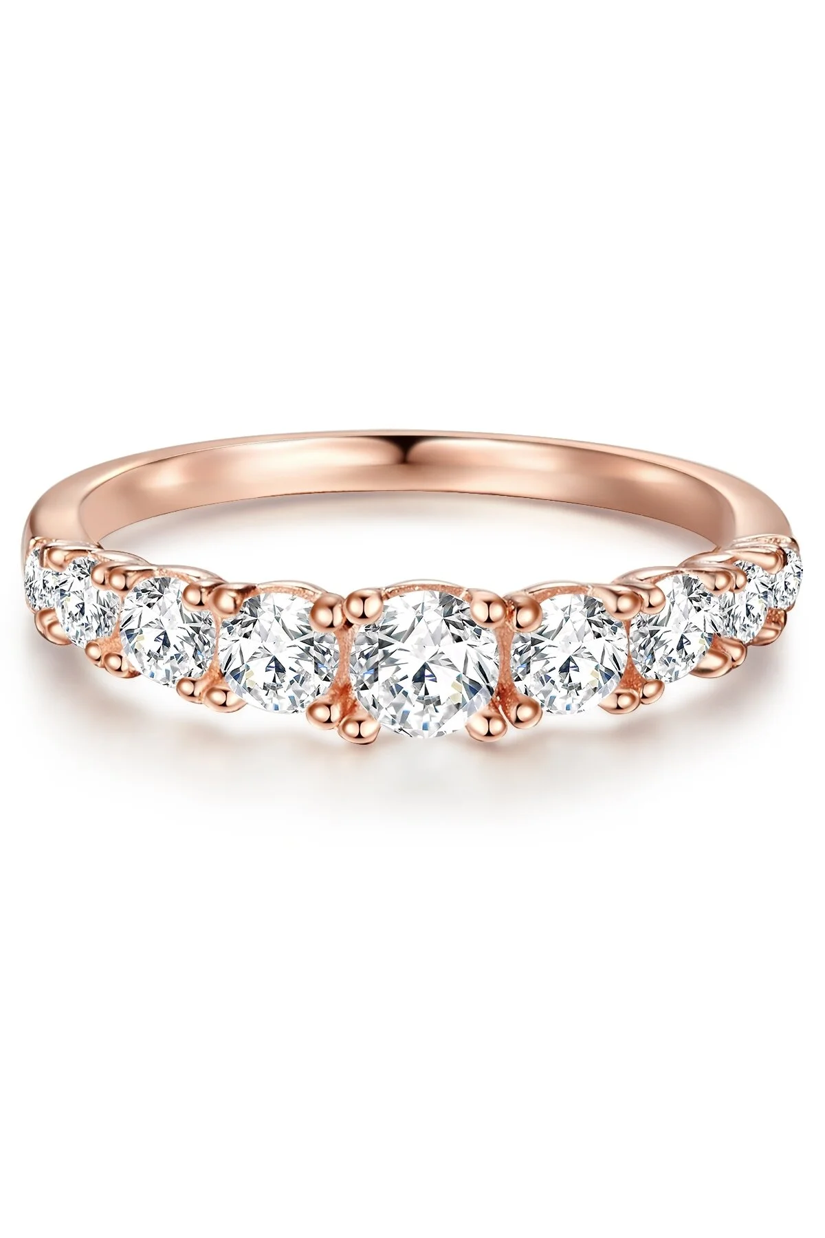 Bild von Trilani Silberring Ring Sterling Silber Roségold Zirkonia Weiß für Damen - 61