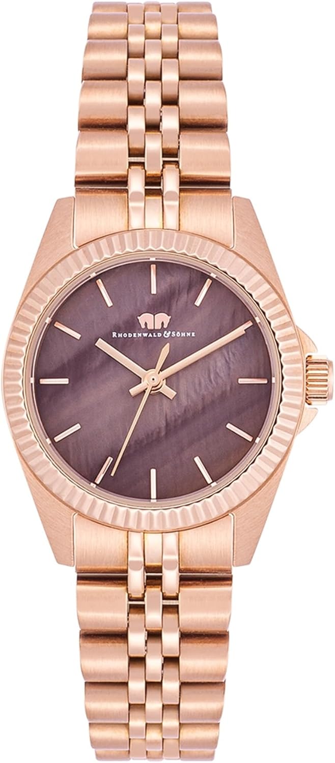 Bild von Rhodenwald & Söhne Damen Uhr analog Japan Quarzwerk mit Edelstahl roségold Armband 10010367