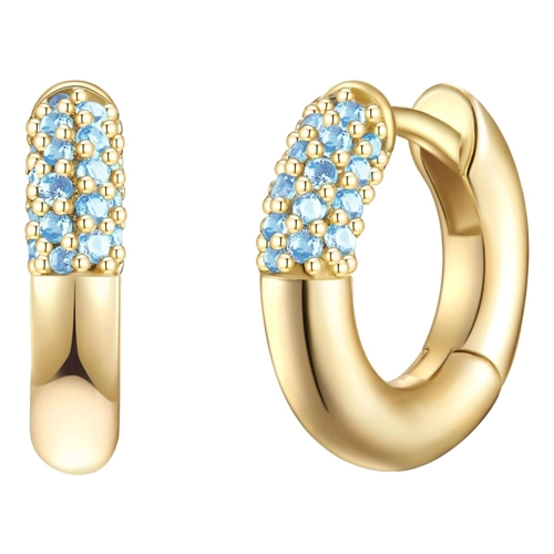 Bild von Glanzstücke München Silberohrcreolen mit Spinell – 925er Sterling Silber in Gelbgold