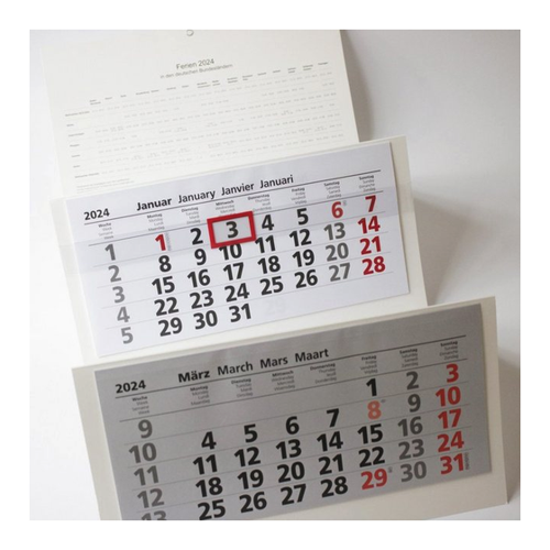 Bild von ADINA Wandkalender 2025 – 4-Monate Schwarz im XL-Format