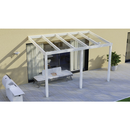 Bild von GARDENDREAMS Terrassenüberdachung »Legend«, BxT: 400 x 200 cm, weiß / RAL9016, Glasdach - weiss